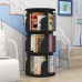 360° Rotating Stackable Shelves Bookshelf Organizer - Black